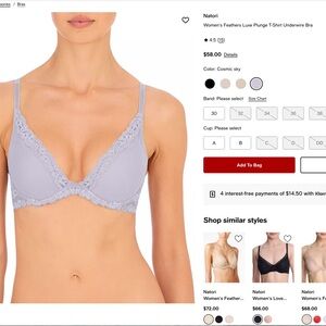 Natori Feathers Luxe Plunge Bra - Light Purple